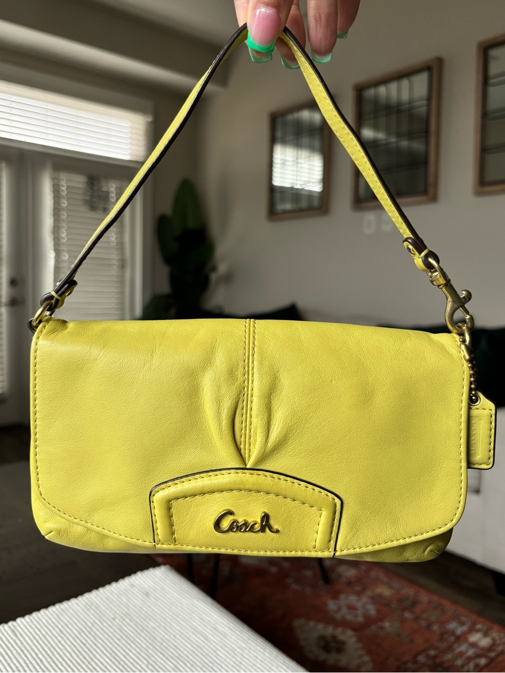 🍋‍🟩🍋‍🟩🦋🍋‍🟩🍋‍🟩✨ COACH Ashley Pleated Flap Clutch Mini Bag ✨🍋‍🟩🍋‍🟩🦋🍋‍🟩🍋‍🟩